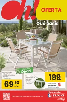 Catálogo Eroski en Salceda de Caselas | Qué oasis | 2026-03-26T00:00:00.000Z - 2026-04-29T00:00:00.000Z