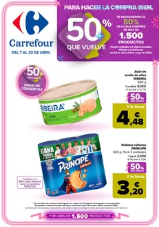 Catálogo Carrefour | 50% QUE VUELVE + 3x2 | 2026-04-07T00:00:00.000Z - 2026-04-22T00:00:00.000Z